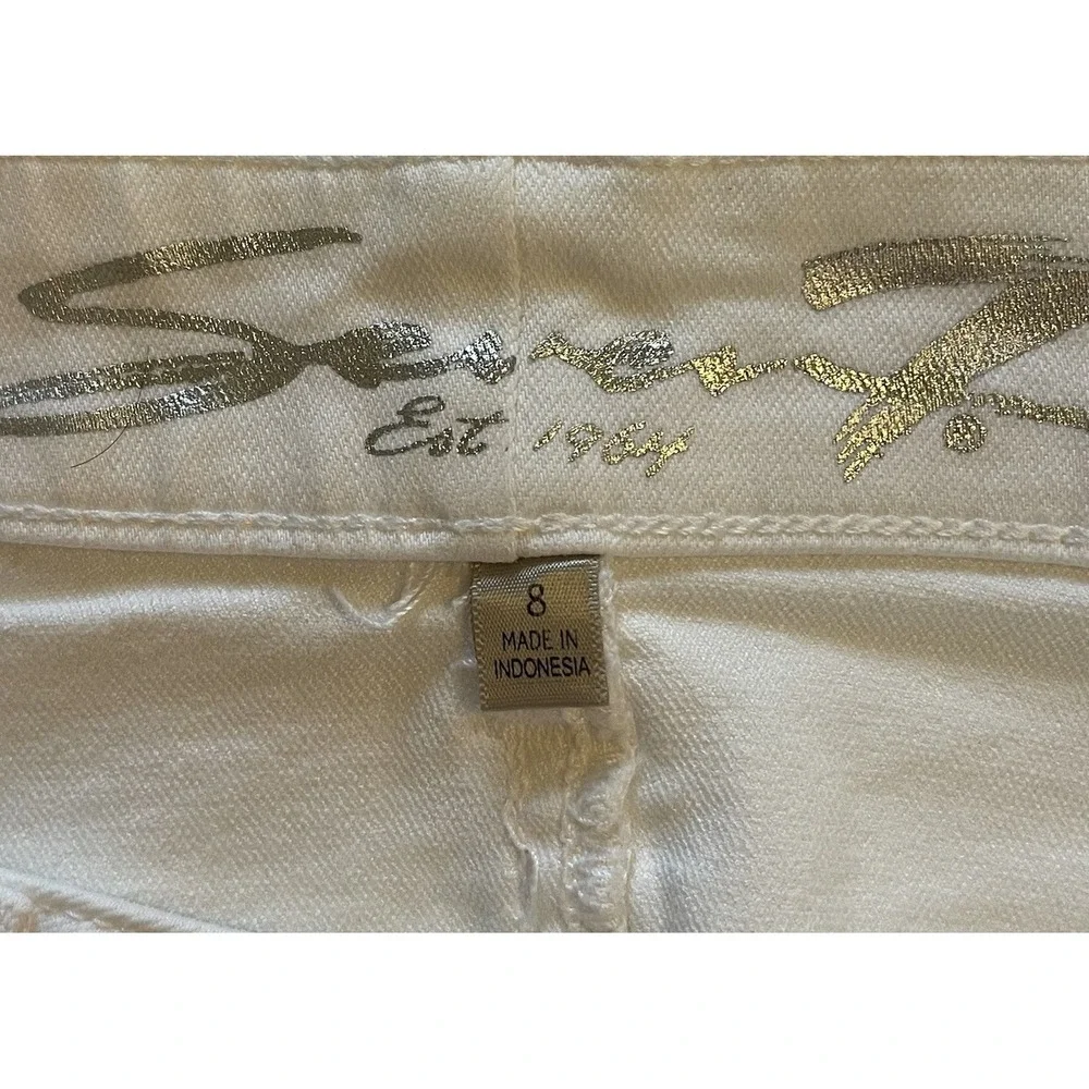 Seven7 white stretch